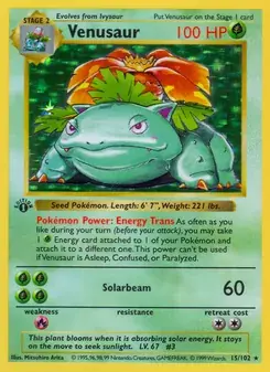 Venusaur 15/102 Base Set