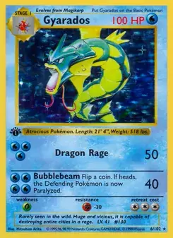 Gyarados 6/102 Base Set Pokémon card