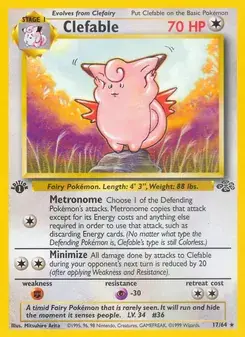 Clefable 17/64 Jungle Pokémon card