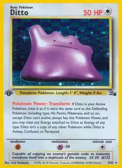 Ditto 3/62 Fossil Pokémon card