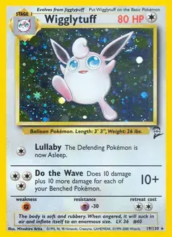 Wigglytuff 19/130 Base Set 2 Pokémon card