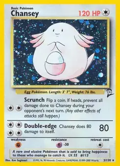 Chansey 3/130 Base Set 2 Pokémon card