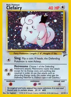 Clefairy 6/130 Base Set 2 Pokémon card