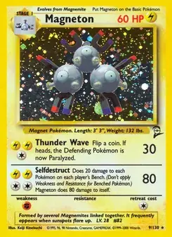 Magneton 9/130 Base Set 2 Pokémon card