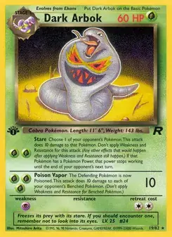Dark Arbok 19/82 Team Rocket Pokémon card