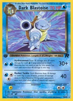 Dark Blastoise 20/82 Team Rocket Pokémon card