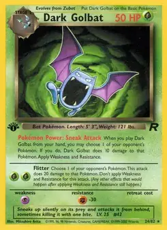 Dark Golbat 24/82 Team Rocket Pokémon card