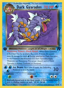 Dark Gyarados 25/82 Team Rocket Pokémon card