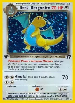 Dark Dragonite 5/82 Team Rocket Pokémon card