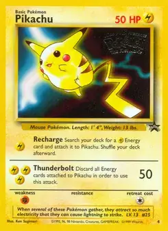 Pikachu 4/53 Wizards Black Star Promos Pokémon card