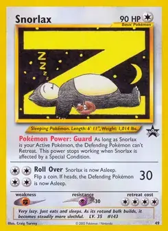 Snorlax 49/53 Wizards Black Star Promos Pokémon card