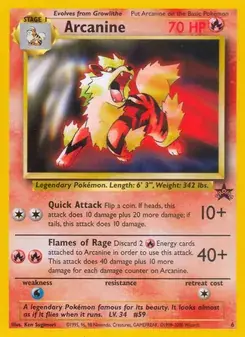 Arcanine 6/53 Wizards Black Star Promos Pokémon card