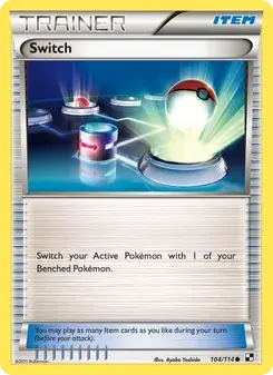 Switch 104/114 Black & White Pokémon Karte