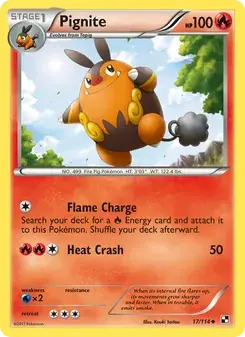 Pignite 17/114 Black & White Pokémon card