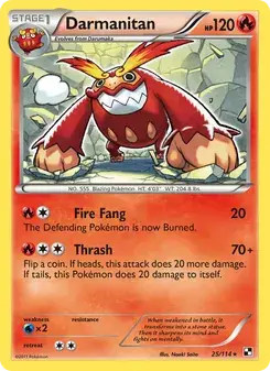 Darmanitan 25/114 Black & White Pokémon card