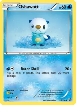 Oshawott 28/114 Black & White Pokémon card