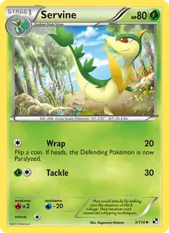 Servine 3/114 Black & White Pokémon card