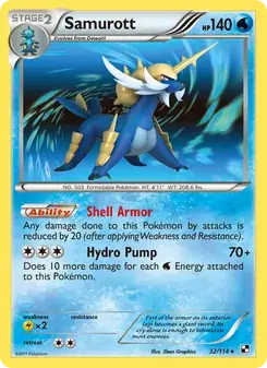 Samurott 32/114 Black & White Pokémon card