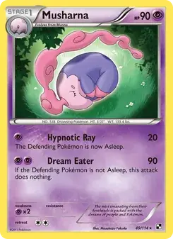 Musharna 49/114 Black & White Pokémon card