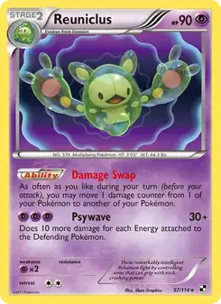 Reuniclus 57/114 Black & White Pokémon card