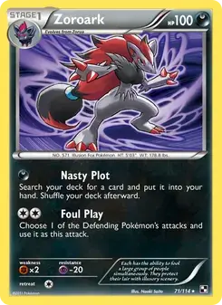 Zoroark 71/114 Black & White Pokémon card