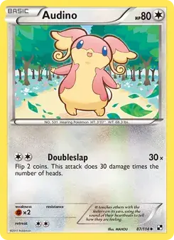 Audino 87/114 Black & White Pokémon card
