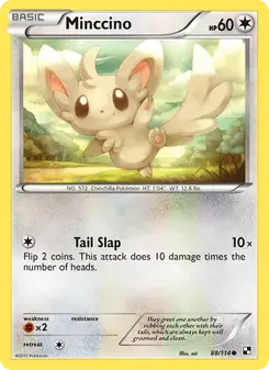 Minccino 88/114 Black & White Pokémon card