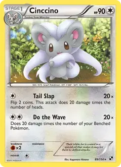 Cinccino 89/114 Black & White Pokémon card