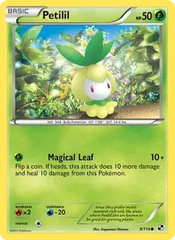 Petilil 9/114 Black & White Pokémon card