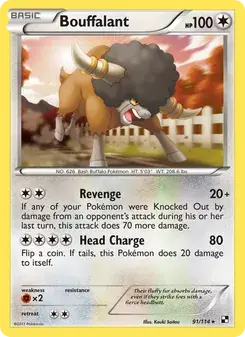 Bouffalant 91/114 Black & White Pokémon card