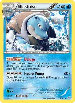 Blastoise 16/101 Plasma Blast Pokémon card