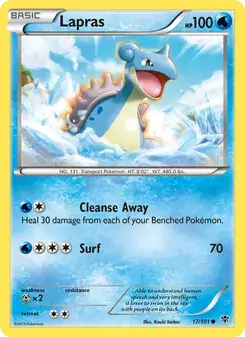 Lapras 17/101 Plasma Blast Pokémon card