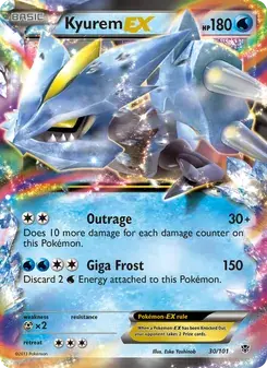Kyurem-EX 30/101 Plasma Blast Pokémon card