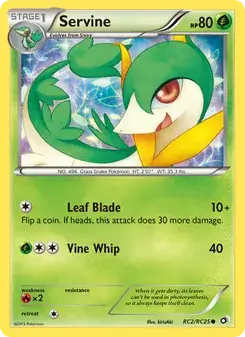 Servine RC2 Legendary Treasures Pokémon card