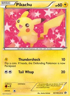 Pikachu RC7 Legendary Treasures Pokémon card