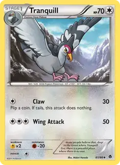 Tranquill 81/98 Emerging Powers Pokémon card