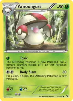 Amoonguss 10/101 Noble Victories Pokémon card