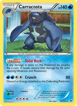 Carracosta 26/101 Noble Victories Pokémon card