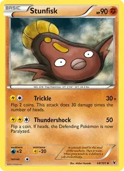 Stunfisk 68/101 Noble Victories Pokémon card