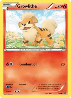 Growlithe 11/99 Next Destinies Pokémon card