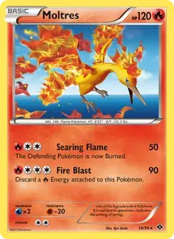 Moltres 14/99 Next Destinies Pokémon card