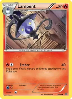 Lampent 19/99 Next Destinies Pokémon card