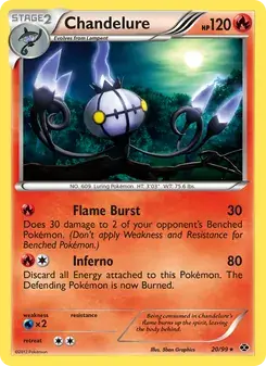 Carta Pokémon Chandelure 20/99 de Next Destinies