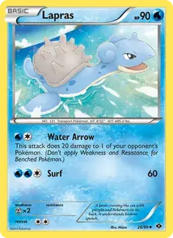 Lapras 26/99 Next Destinies Pokémon card