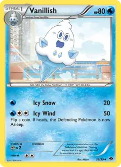 Vanillish 32/99 Next Destinies Pokémon card