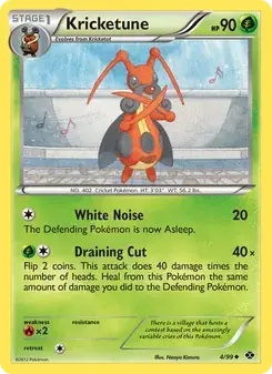 Carta Pokémon Kricketune 4/99 de Next Destinies