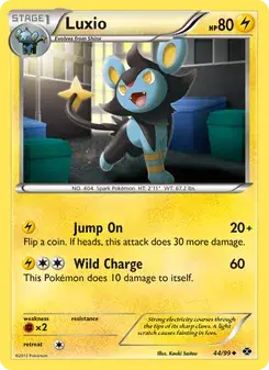 Luxio 44/99 Next Destinies Pokémon card