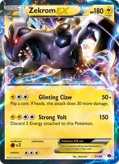 Zekrom-EX 51/99 Next Destinies Pokémon card