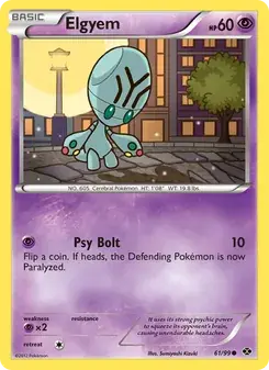 Elgyem 61/99 Next Destinies Pokémon card