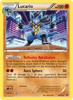 Lucario 64/99 Next Destinies Pokémon card